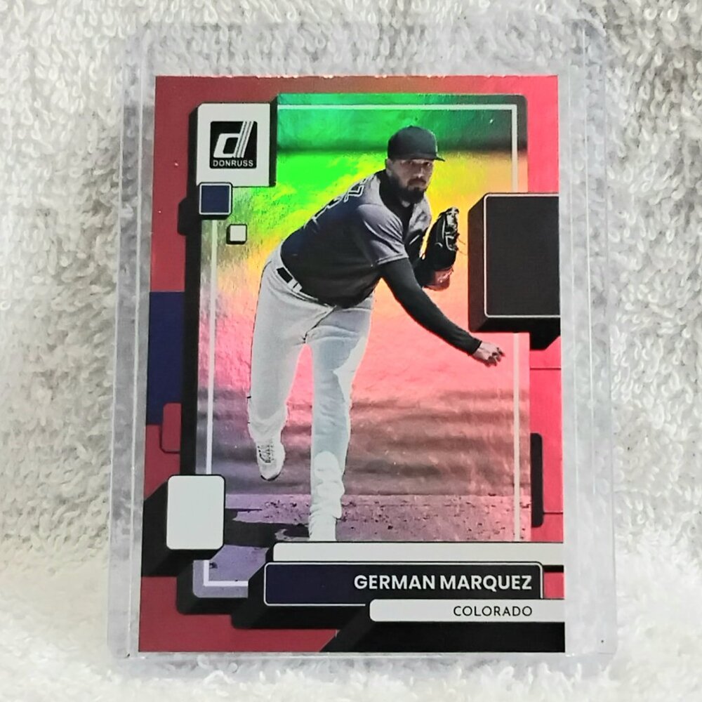 5/$20 Mint 2022 Donruss German Marquez Red Holo MLB Card 190!!